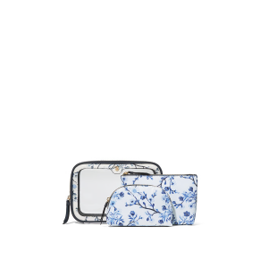 Косметичка 3в1 3-Piece Makeup Bag Blue Floral