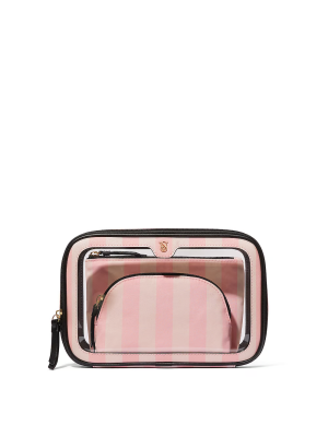 Косметичка 3в1 3-Piece Makeup Bag Iconic Stripe