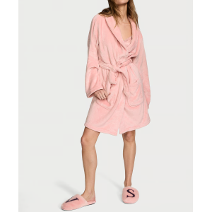 Плюшевый халат Short Cozy Robe Dusk Pink