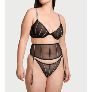 Трусики Sheer Shine Thong Panty Black