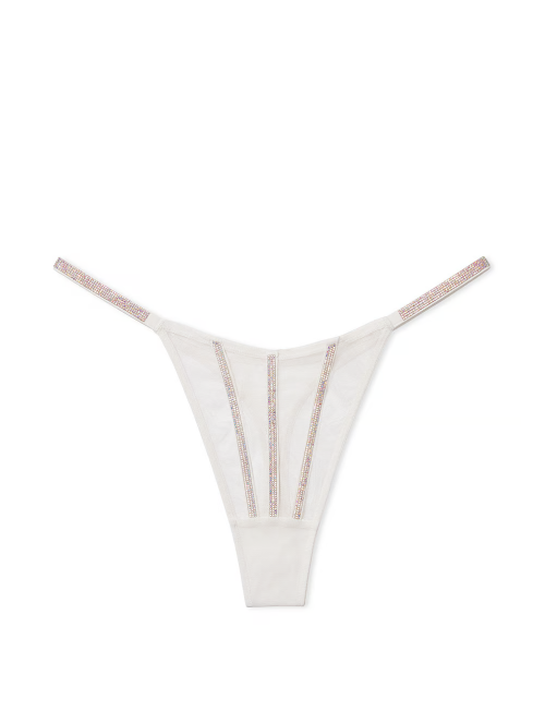 Трусики Sheer Shine Thong Panty Coconut White