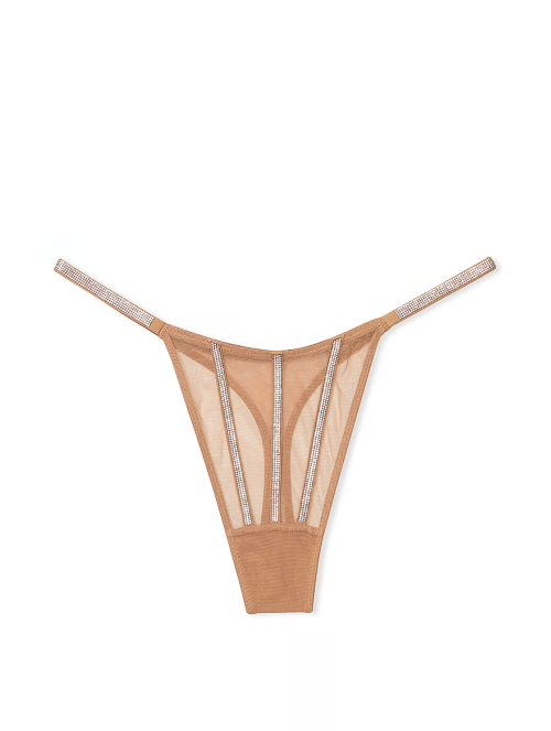 Трусики Sheer Shine Thong Panty Toffee