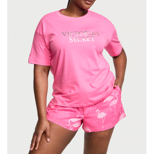Пижама Cotton Short Tee-Jama Set Hollywood Pink Flamingos