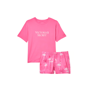 Пижама Cotton Short Tee-Jama Set Hollywood Pink Flamingos