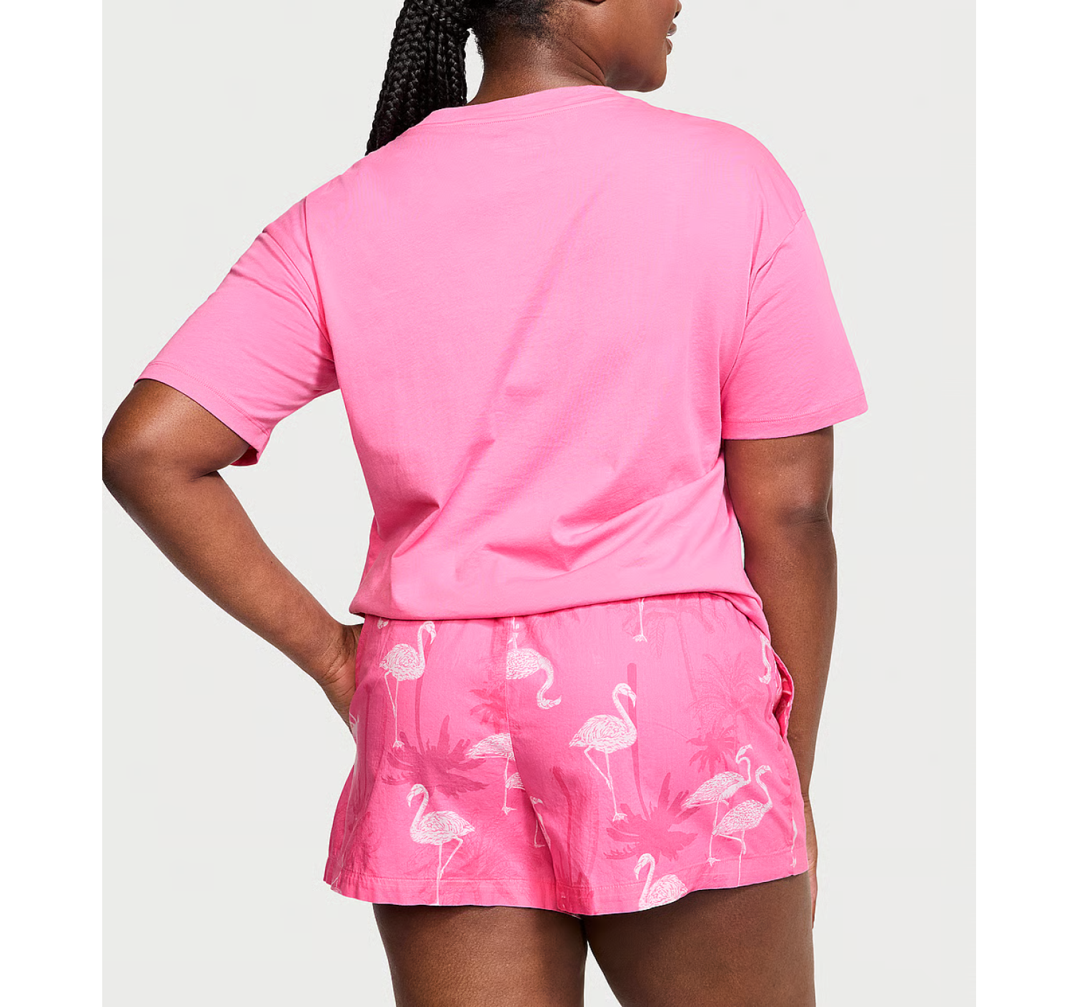 Пижама Cotton Short Tee-Jama Set Hollywood Pink Flamingos