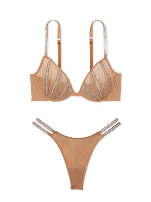 Комплект білизни Sheer Shine Low-Cut Demi Bra Toffee