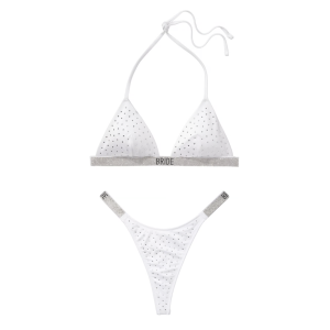 Купальник Bride Shine Triangle Bikini Top & Thong Bikini Bottom White