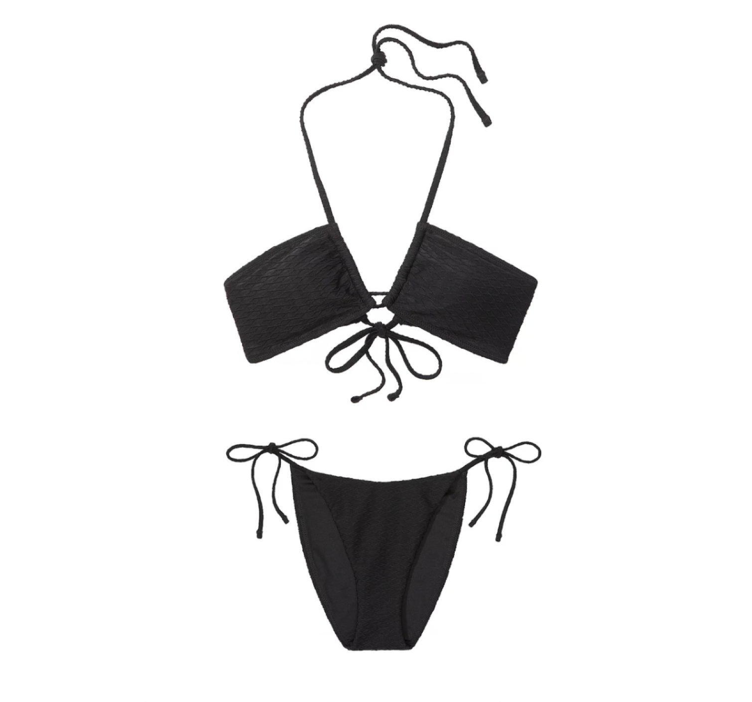 Купальник Mix Match Multiway Halter Bikini Top & Cheeky Bikini Bottom Black