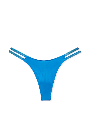 Трусики Double Shine Strap Smooth Thong Panty Shocking Blue