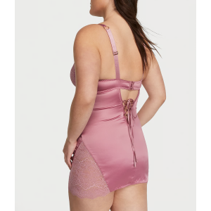 Пеньюар Stretch Satin Corset Mini Slip Dusk Mauve