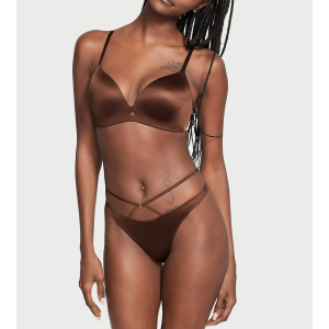 Трусики So Obsessed Strappy Thong Panty Dark Brown