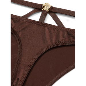 Трусики So Obsessed Strappy Thong Panty Dark Brown