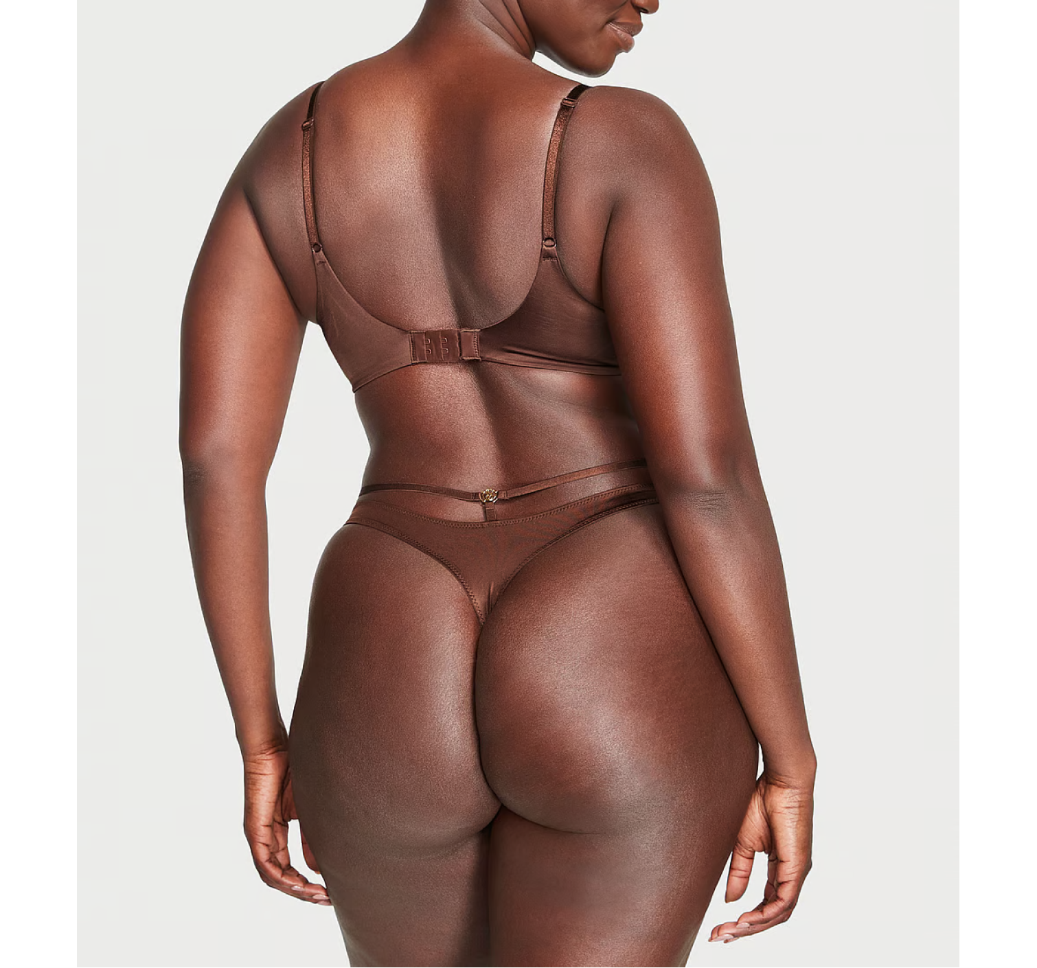 Трусики So Obsessed Strappy Thong Panty Dark Brown