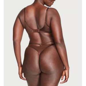 Трусики So Obsessed Strappy Thong Panty Dark Brown