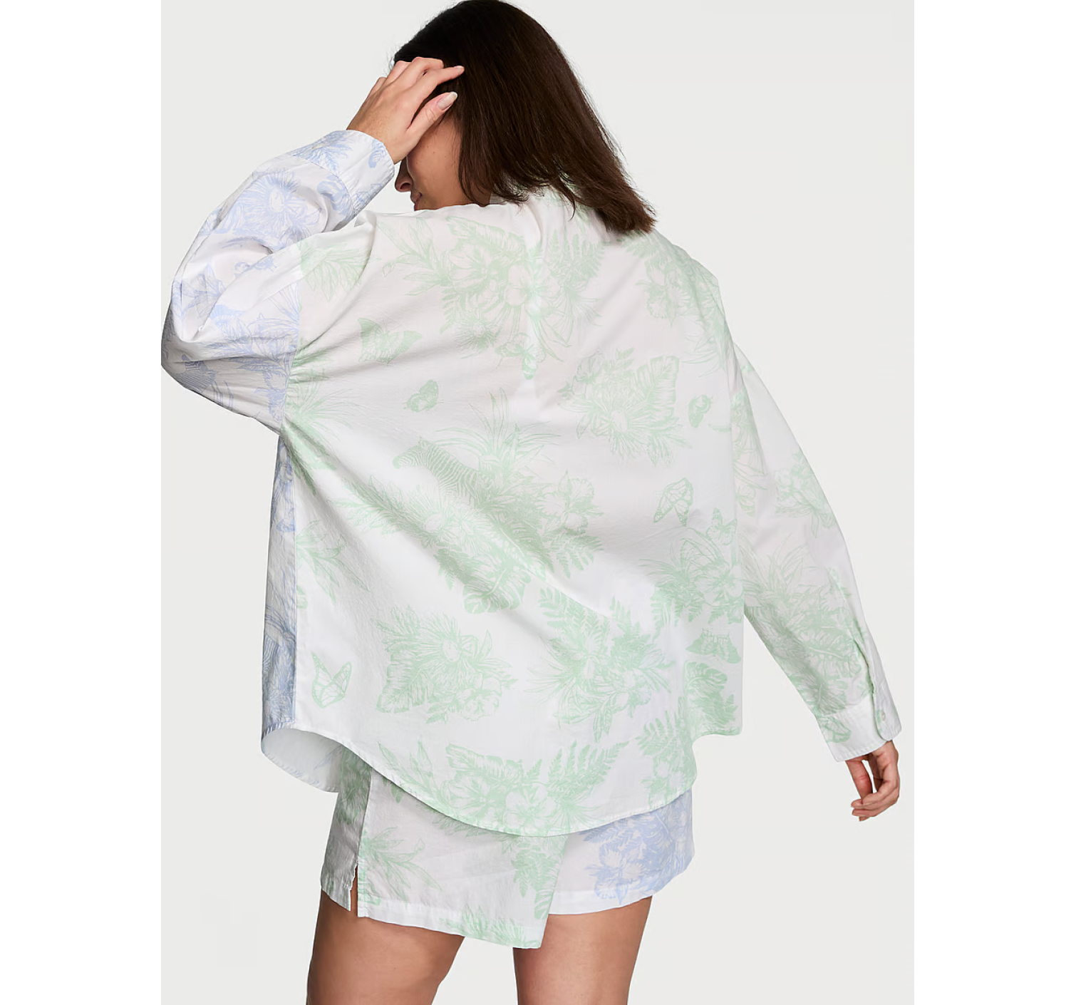 Піжама Cotton Long-Sleeve Shirt & Shorts Set