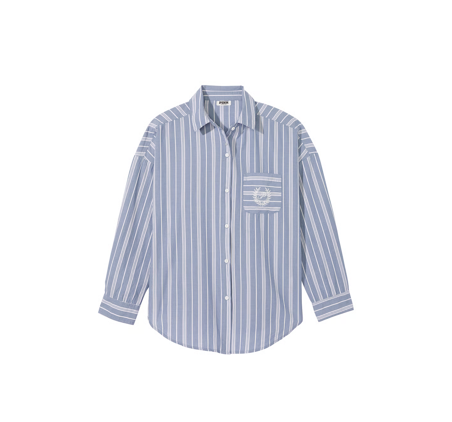 Сорочка Cotton Poplin Oversized Button-Down Sleepshirt Stripe