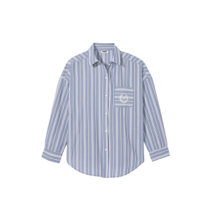 Сорочка Cotton Poplin Oversized Button-Down Sleepshirt Stripe
