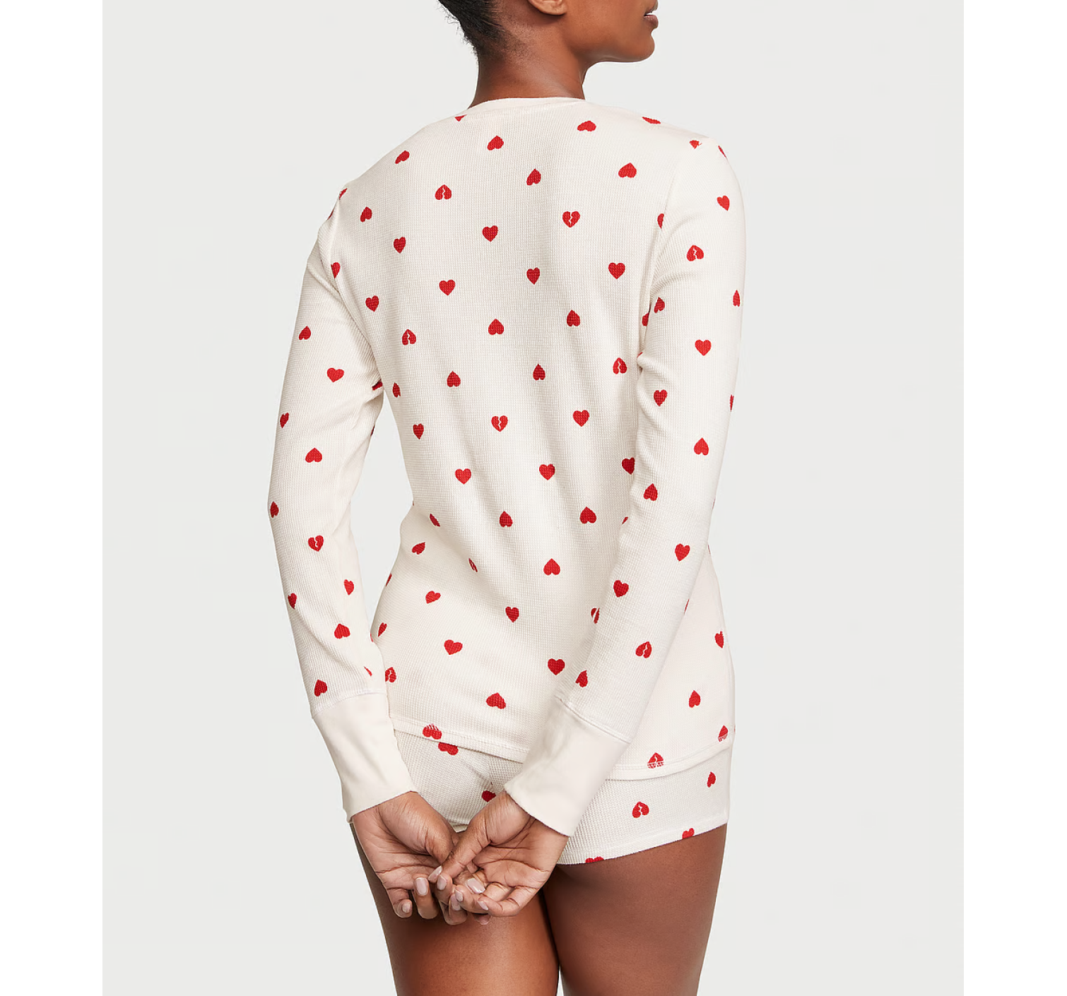 Пижама Thermal Short Pajama Set Coconut White Hearts