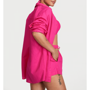 Костюм Boyfriend Shirt Dress & Cover-Up Shorts Forever Pink