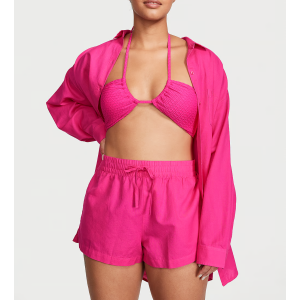 Костюм Boyfriend Shirt Dress & Cover-Up Shorts Forever Pink