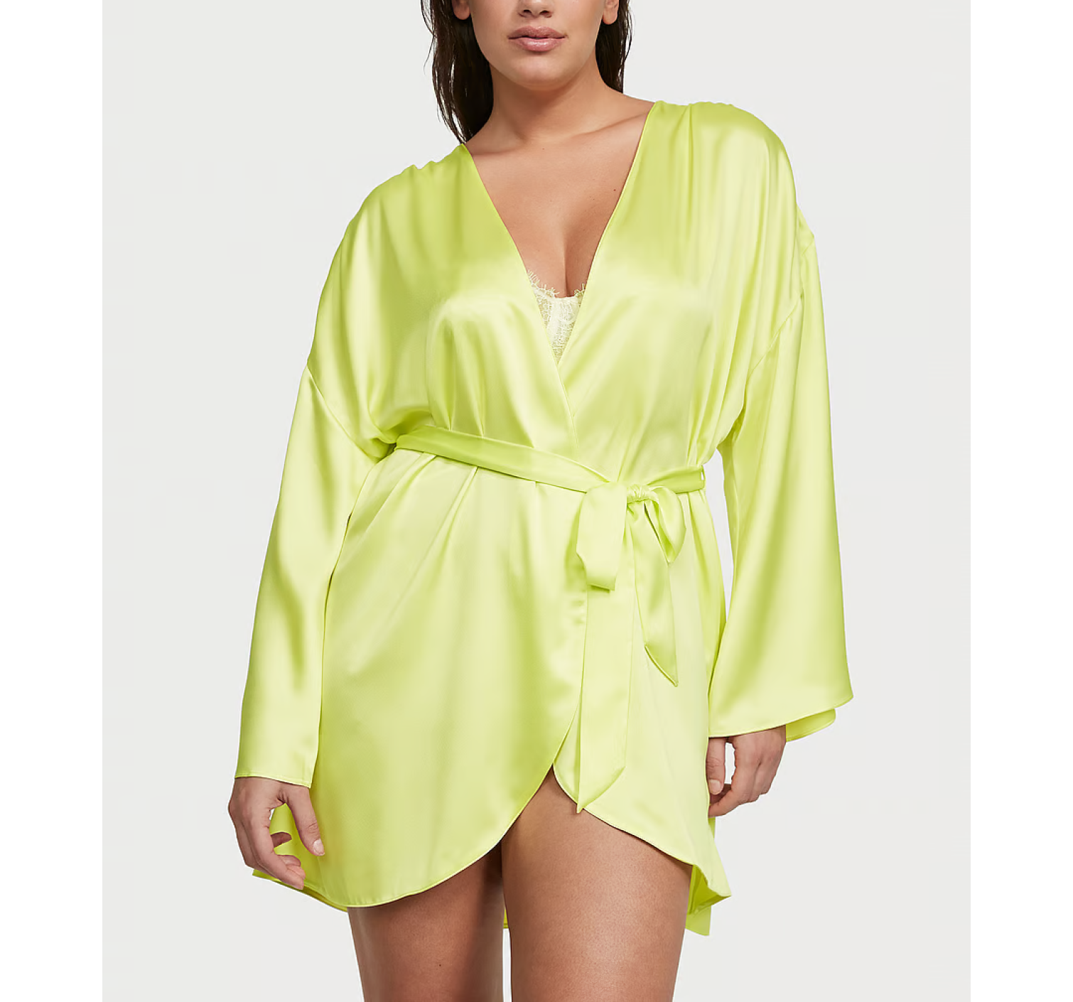 Сатиновий халат Satin Short Robe Neon