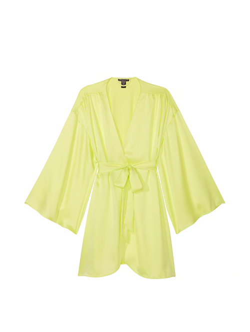 Сатиновий халат Satin Short Robe Neon