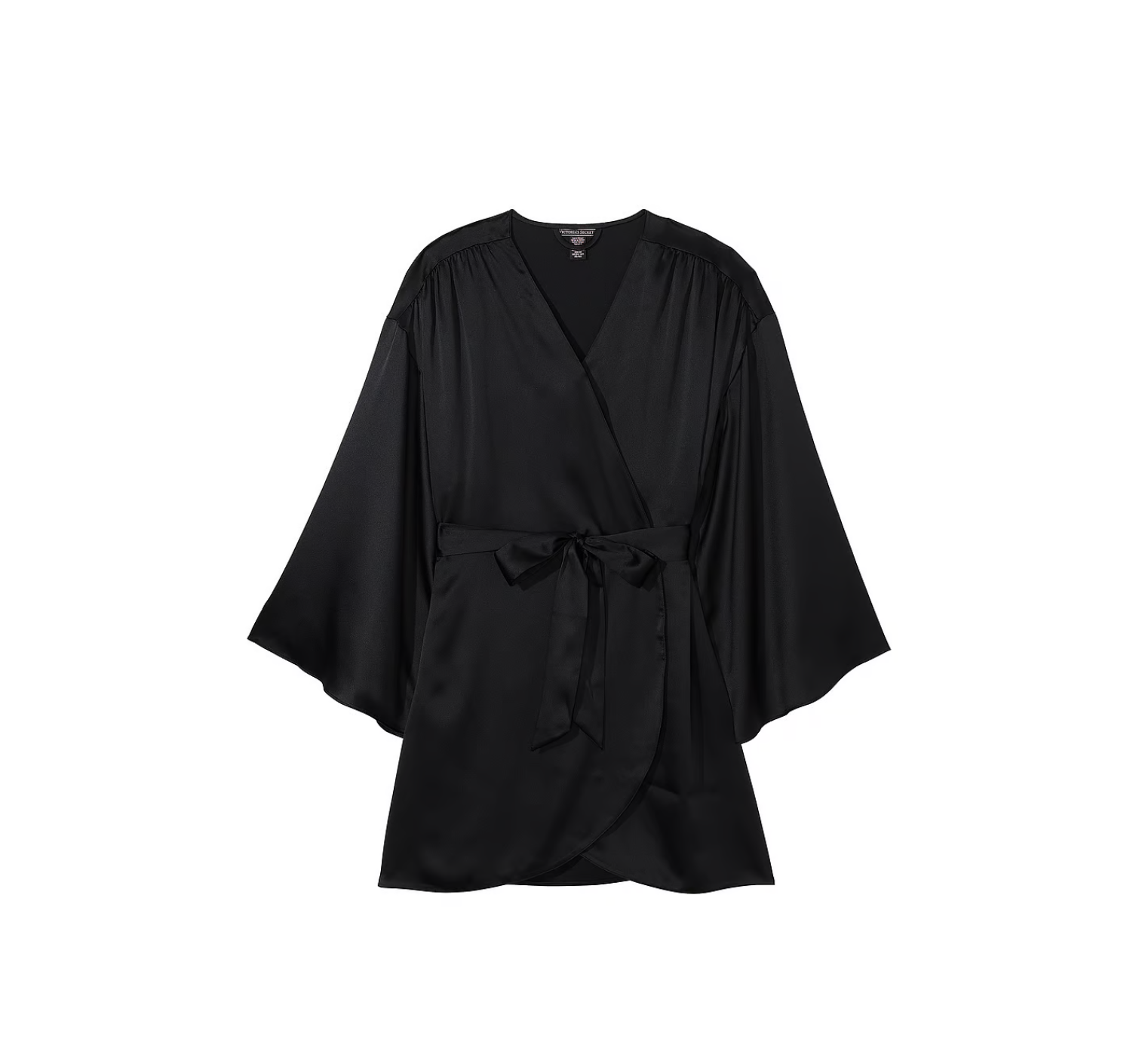 Сатиновый халат Satin Short Robe Black