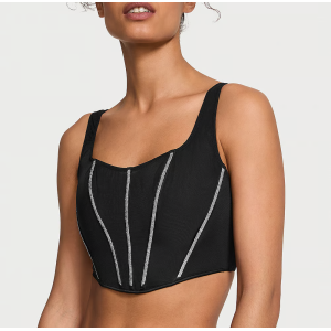 Комплект білизни Sheer Shine Corset Top Set Black