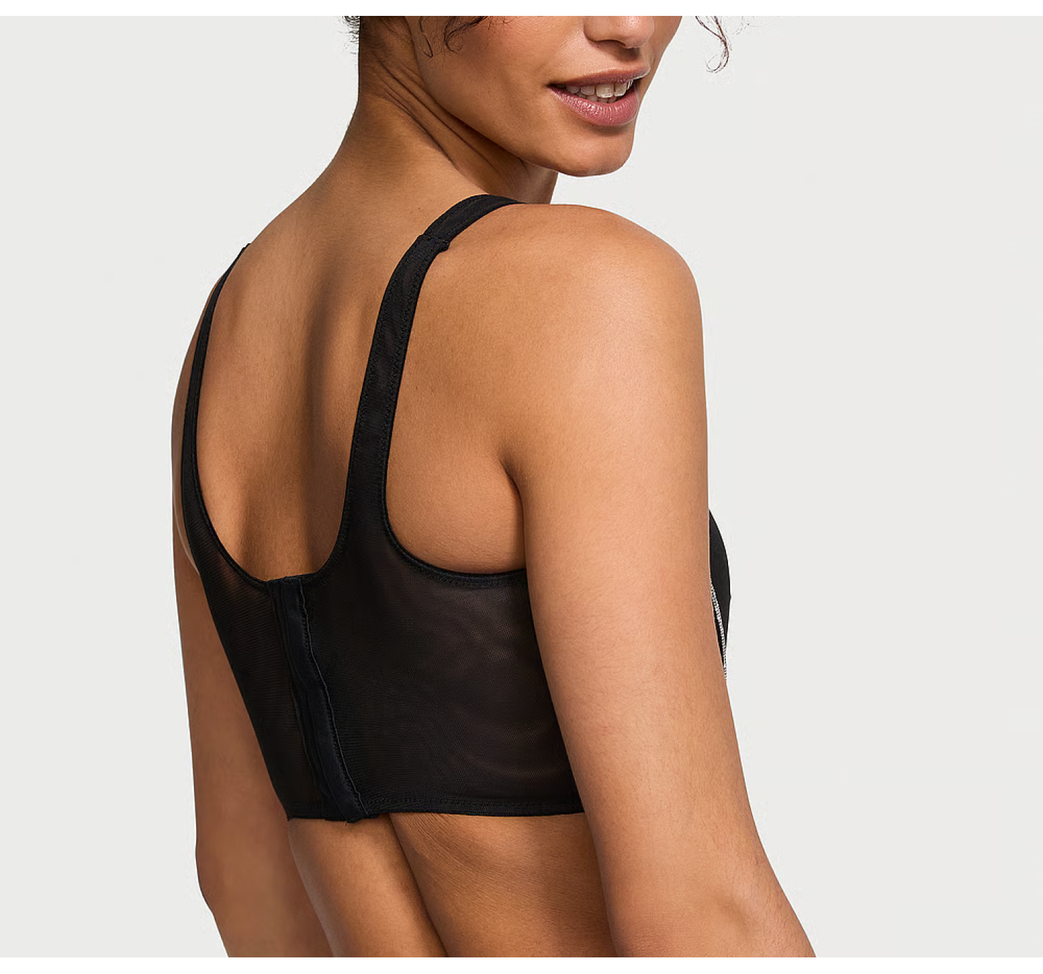 Комплект білизни Sheer Shine Corset Top Set Black