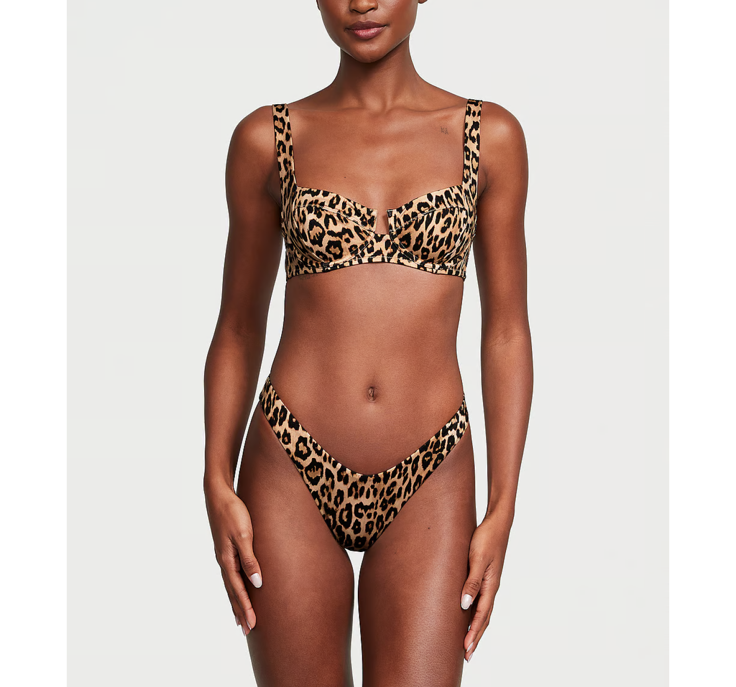 Купальник Mix & Match Full Coverage Bikini Top & Brazilian Bikini Bottom Leopard