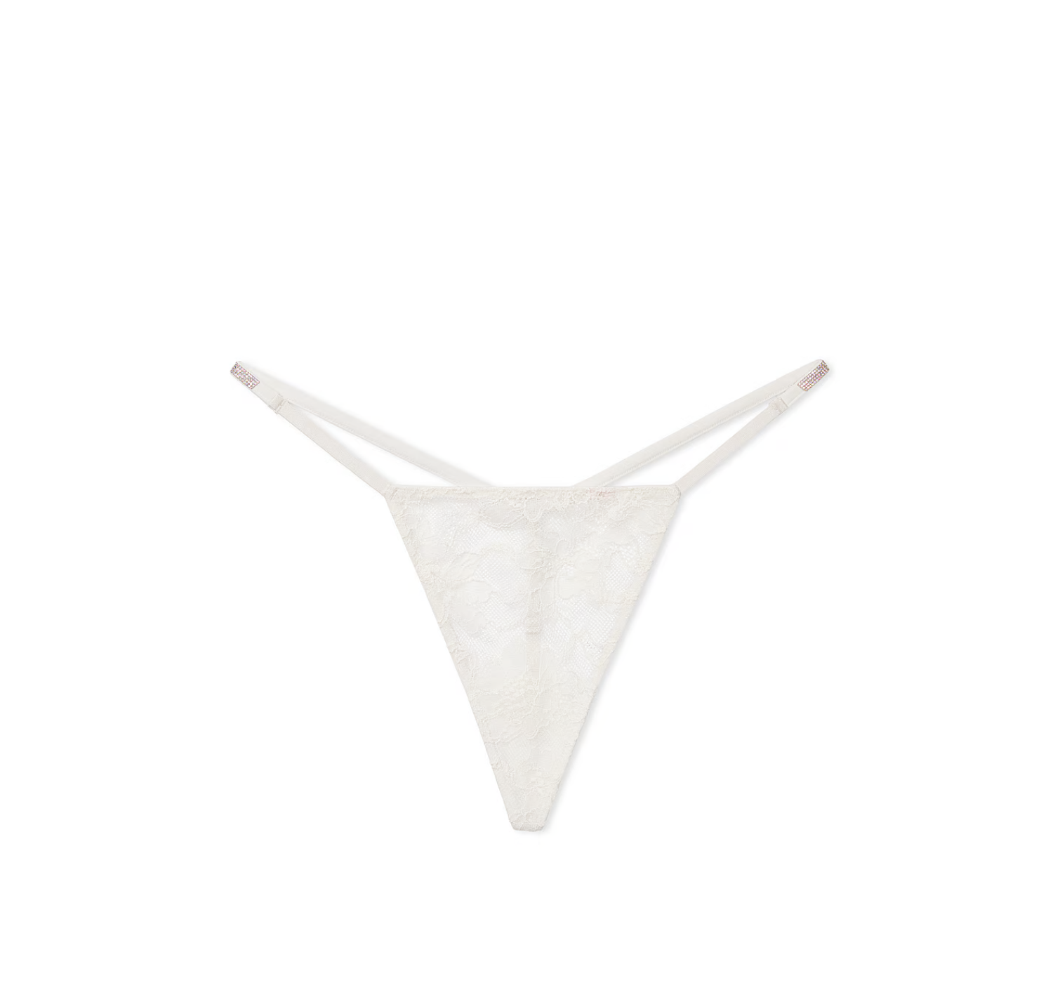 Трусики Shine Strap Lace V-String Panty Coconut White