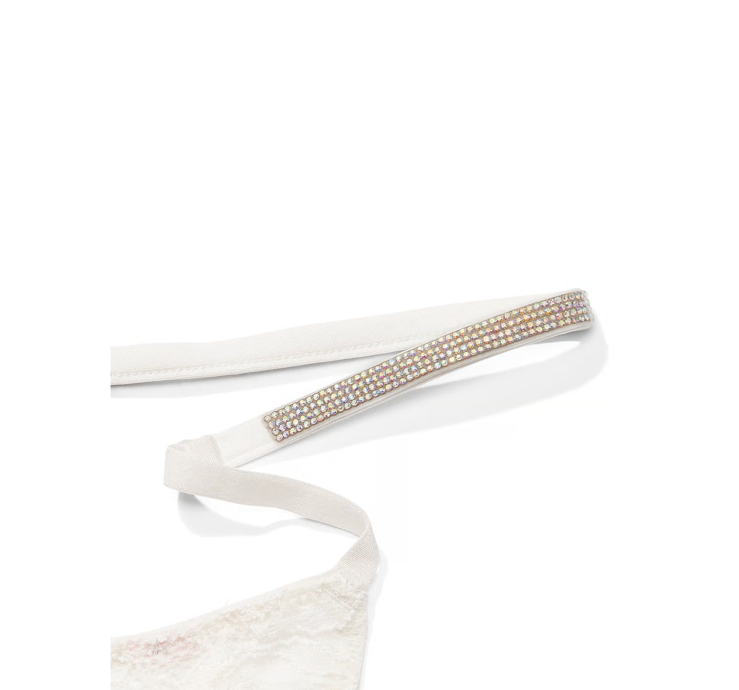 Трусики Shine Strap Lace V-String Panty Coconut White