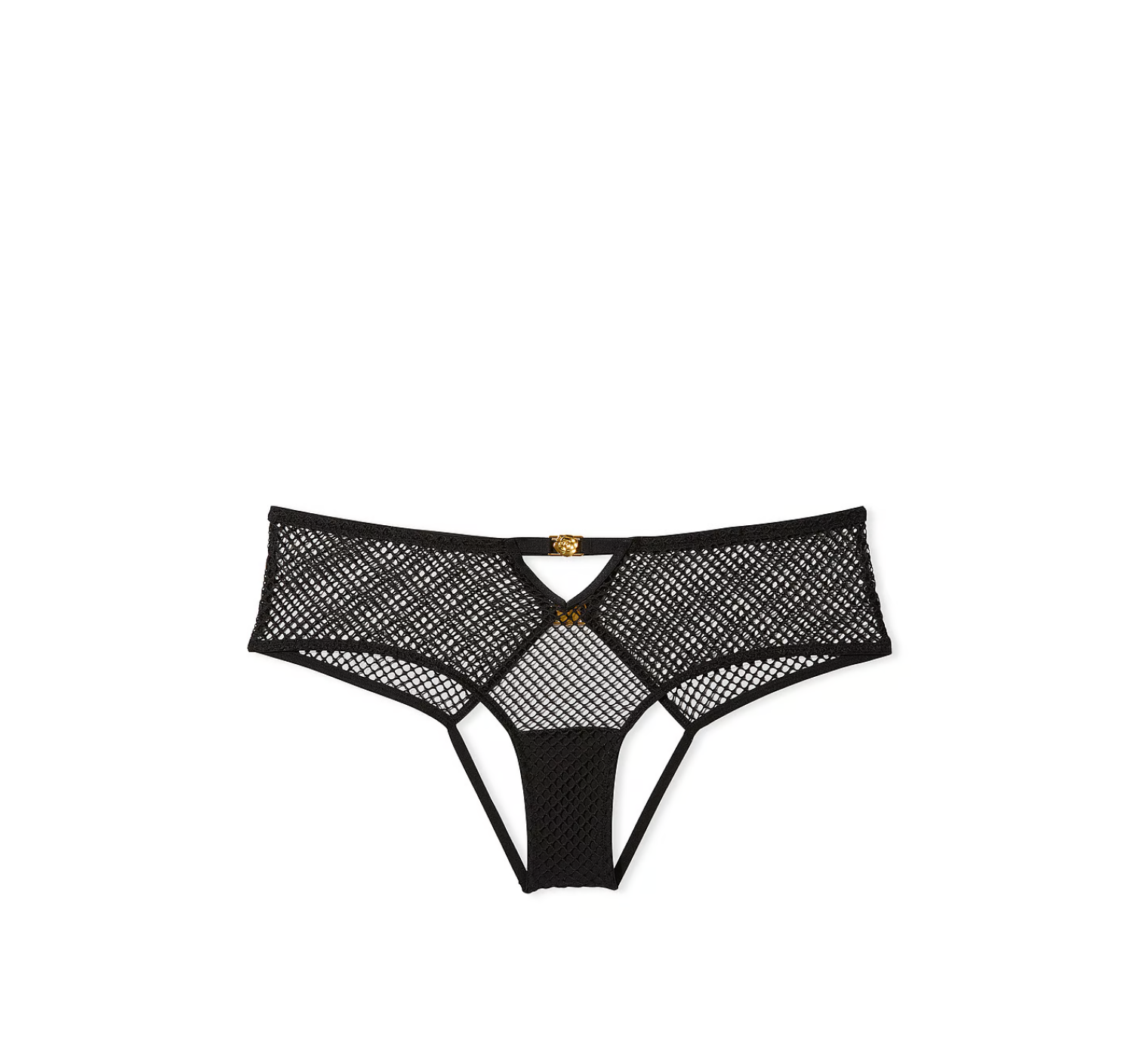 Трусики Open-Back Fishnet Cheeky Panty Black