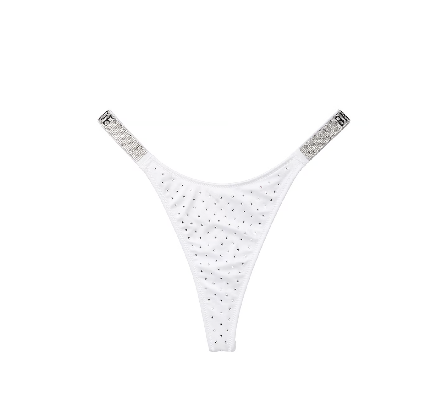 Купальник Shine Strap Bombshell Push-Up Bikini Top & Brazilian Bikini Bottom White
