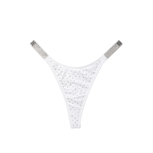 Купальник Shine Strap Bombshell Push-Up Bikini Top & Brazilian Bikini Bottom White