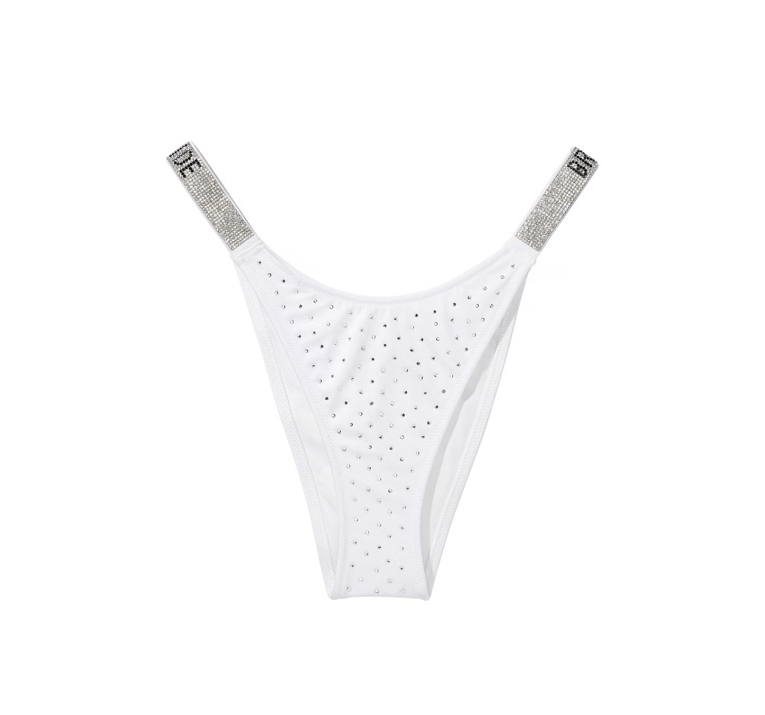 Купальник Shine Strap Bombshell Push-Up Bikini Top & Brazilian Bikini Bottom White
