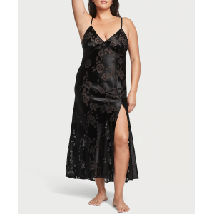 Пеньюар VS Archives Burnout Satin Slip Black
