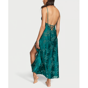 Пеньюар VS Архів Burnout Satin Slip Deepest Green