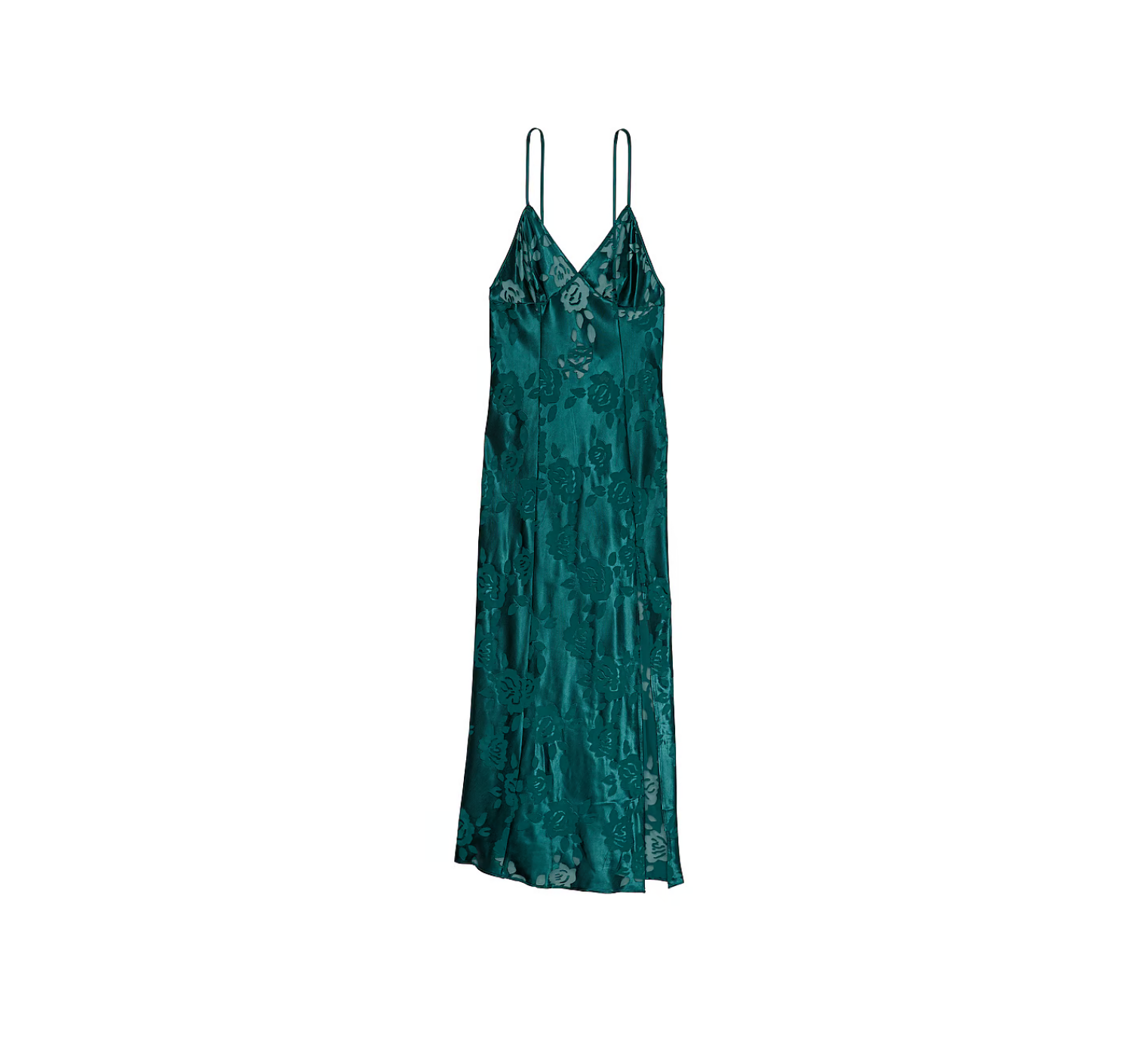 Пеньюар VS Архів Burnout Satin Slip Deepest Green