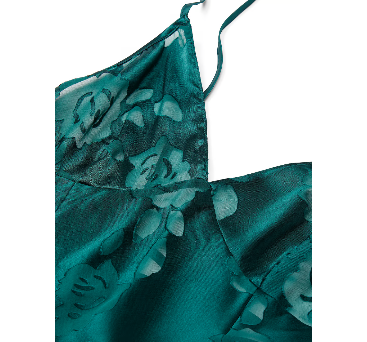 Пеньюар VS Архів Burnout Satin Slip Deepest Green