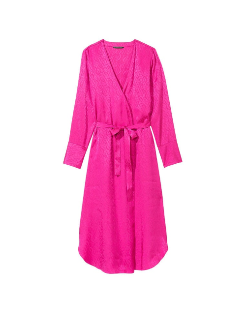 Халат Icon Satin Long Robe Fuchsia Frenzy