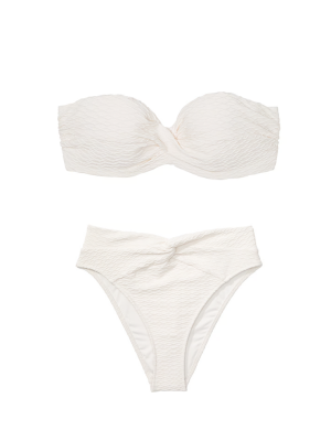 Купальник Mix & Match Twist Push-Up Bandeau Top & Cheeky Bikini Bottom Coconut White