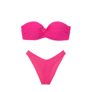 Купальник Mix & Match Twist Push-Up Bandeau Top & Brazilian Bikini Bottom Forever Pink