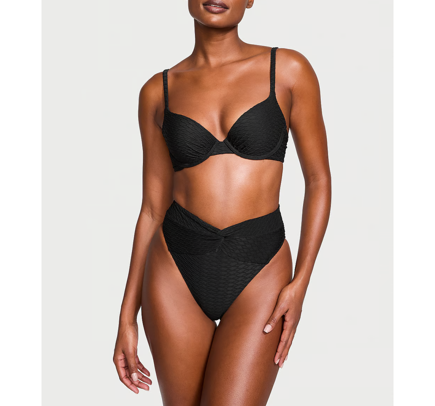 Купальник Mix & Match Icon Push-Up Bikini Top & Side-Tie Cheeky Bikini Bottom Black