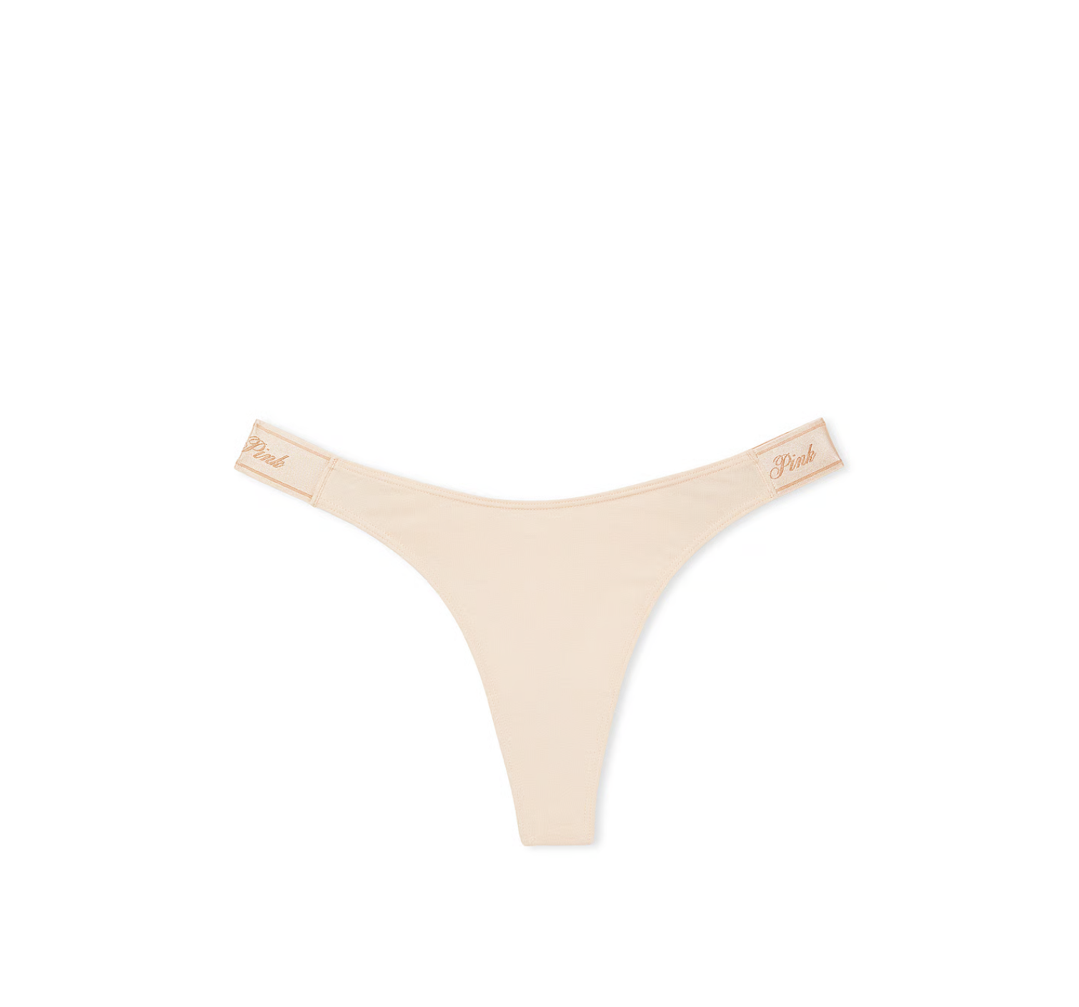 Трусики Logo Cotton High-Leg Thong Panty Marzipan