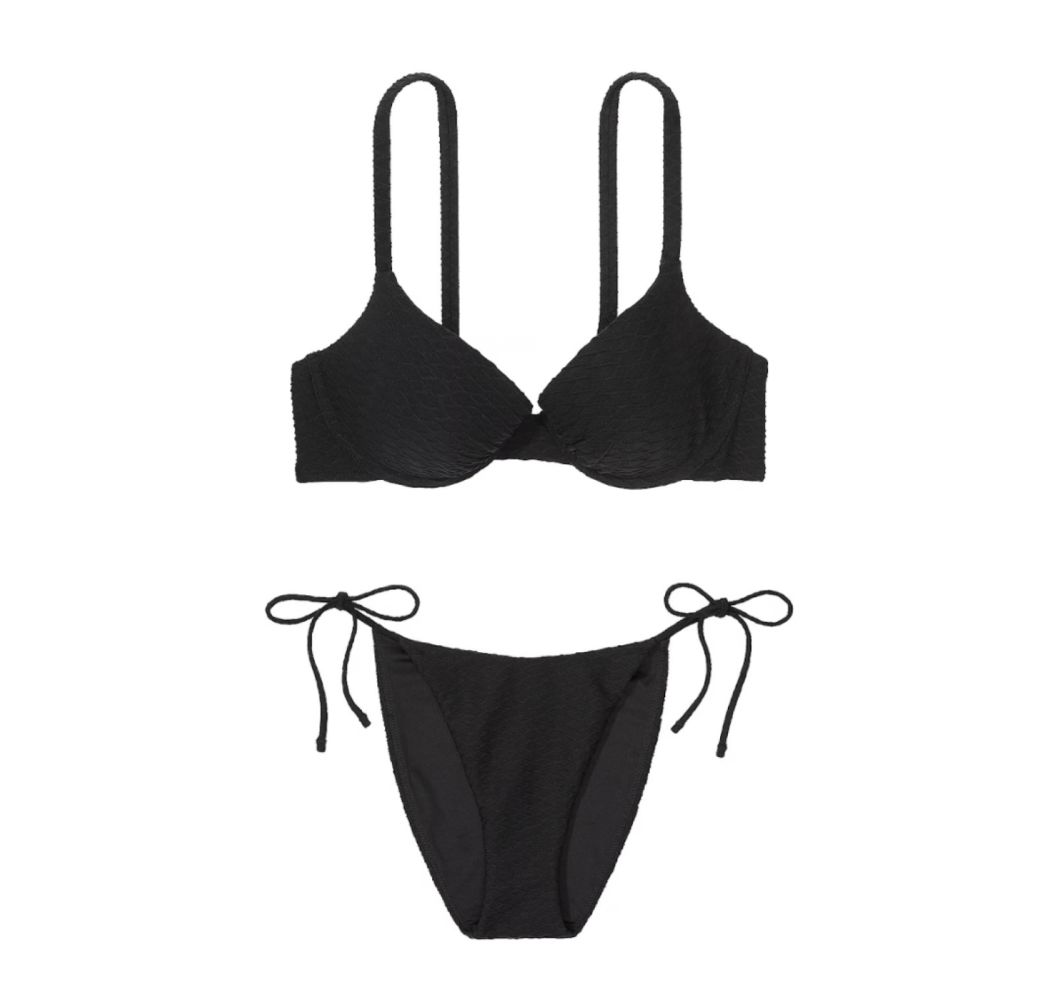 Купальник Mix & Match Icon Push-Up Bikini Top & Side-Tie Cheeky Bikini Bottom Black