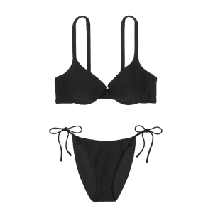 Купальник Mix & Match Icon Push-Up Bikini Top & Side-Tie Cheeky Bikini Bottom Black
