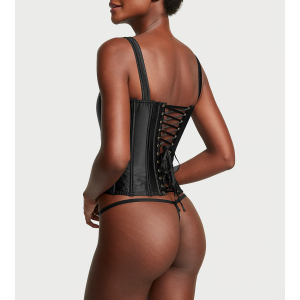 Комплект The Classic Silk Corset Set Black