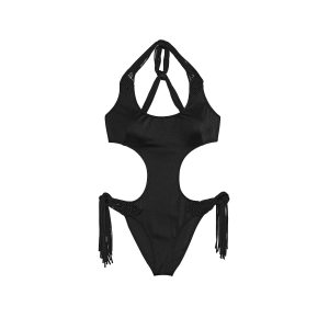 Купальник VS Archives Swim Macrame Fringe Monokini One-Piece Swimsuit