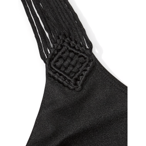 Купальник VS Archives Swim Macrame Fringe Monokini One-Piece Swimsuit